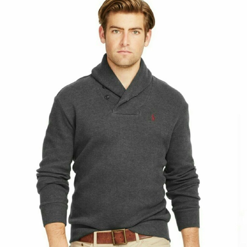 Polo Ralph Lauren Ribbed Shawl Neck Pullover